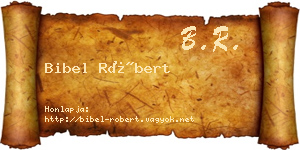 Bibel Róbert névjegykártya